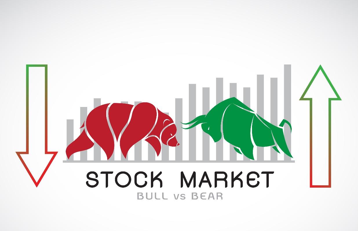 Illustration of the bull vs bear market